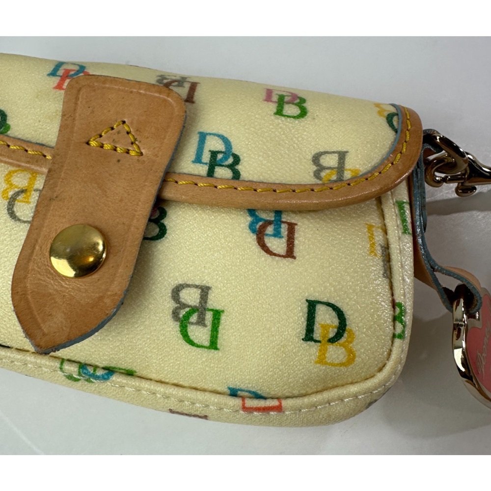 Dooney & Bourke Colorful Rainbow Monogram Logo Wristlet Mini Wallet Bag Purse - Picture 4 of 16